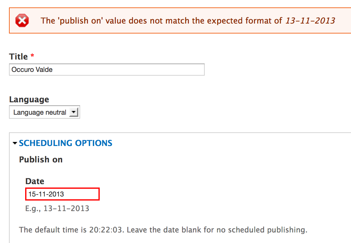 Default time with user override [1069668]